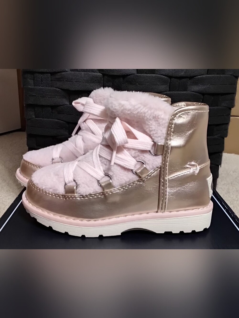 Dr. Scholl's Aspyn Memory Foam Faux-Fur Boots, Rose Gold/Pink, Toddler 9M